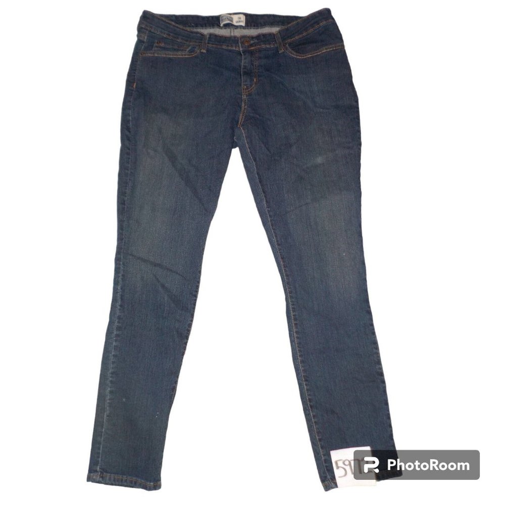 Levis The Skinny Stretchy Dark Blue Denim Jeans Misses Size 20M ( 36 x 30)
